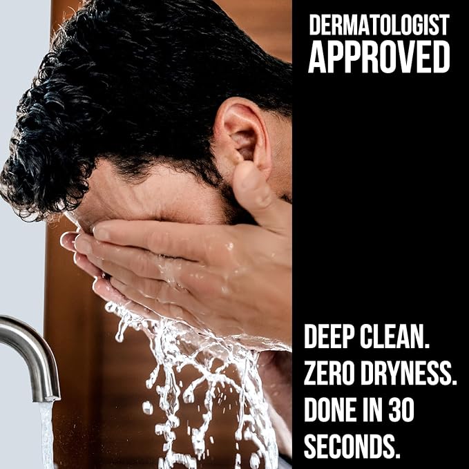 RUGGED & DAPPER - Daily Mens Face Wash + Scrub - 5 Month Supply - Deep Exfoliating Cleanser - Prevents Breakouts - Acne Face Wash Men's - USA Made with Natural Ingredients