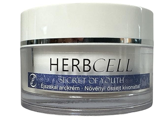 HERBCELL Night Cream, with Collagen Face Mask and Wrinkle Repair - Anti Aging Face Cream for Smooth, Firm Skin Face Moisturizer for All Skin Types - 1.7 oz