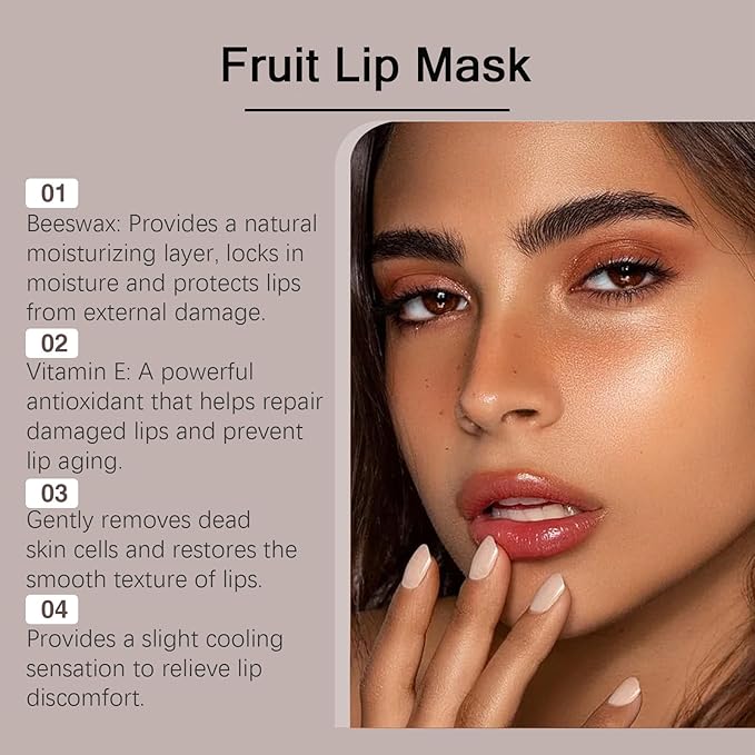 3PCS Bee Lip Balm Honey Pot Set, Moisturizing Propolis Mask, Hydrating Prevention for Dry and Cracked Skin, Exfoliating Scrubs, Sleep Mask Reduces Lines, Skin Care Products