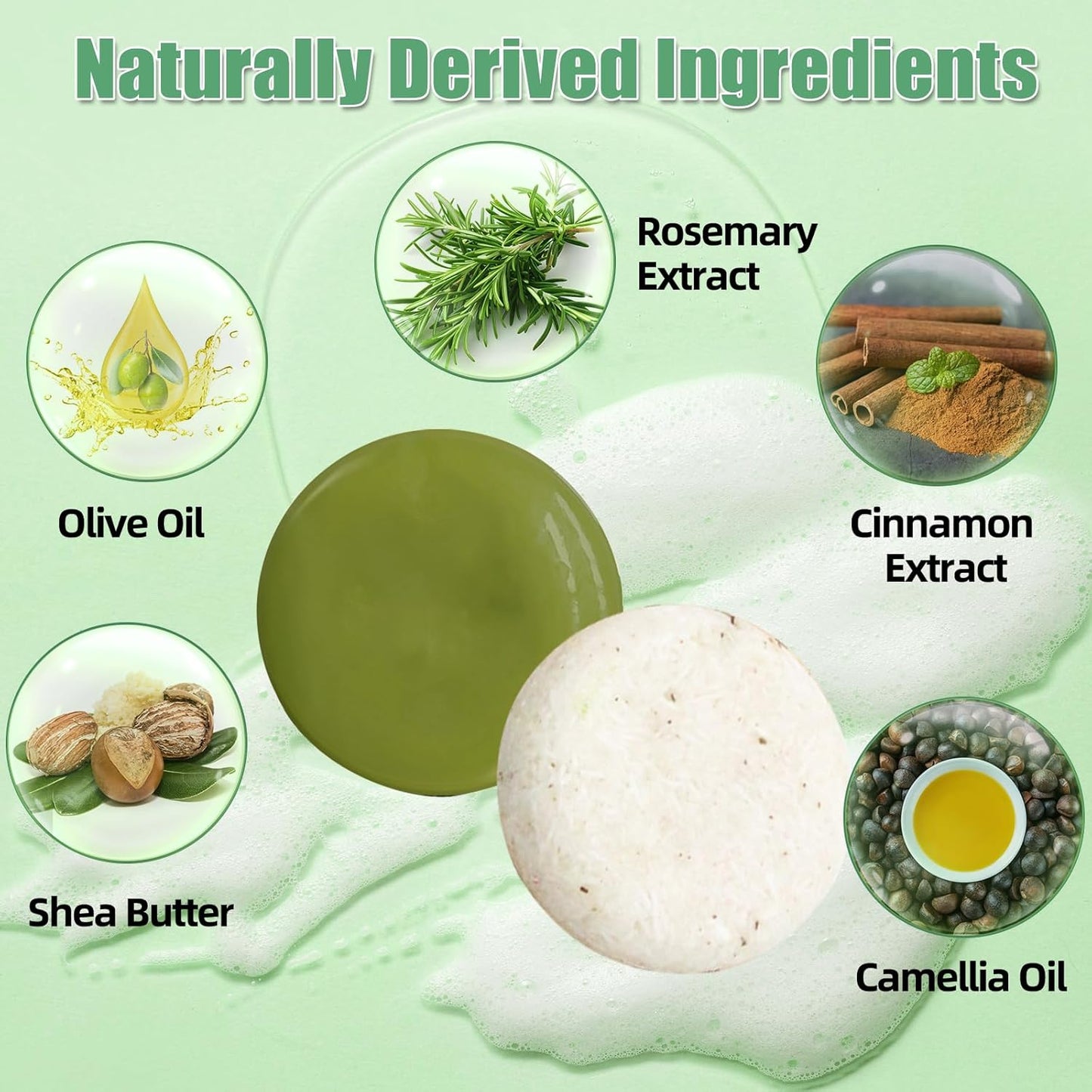 2 Pack Rosemary Shampoo Conditoner Bar Set,Thinning Hair-Volume Shampoo & Conditioner Bar for Men and Women,Hair Thickening & Regrowth Treatment,Hair Growth Soap for Anti-Hair Loss