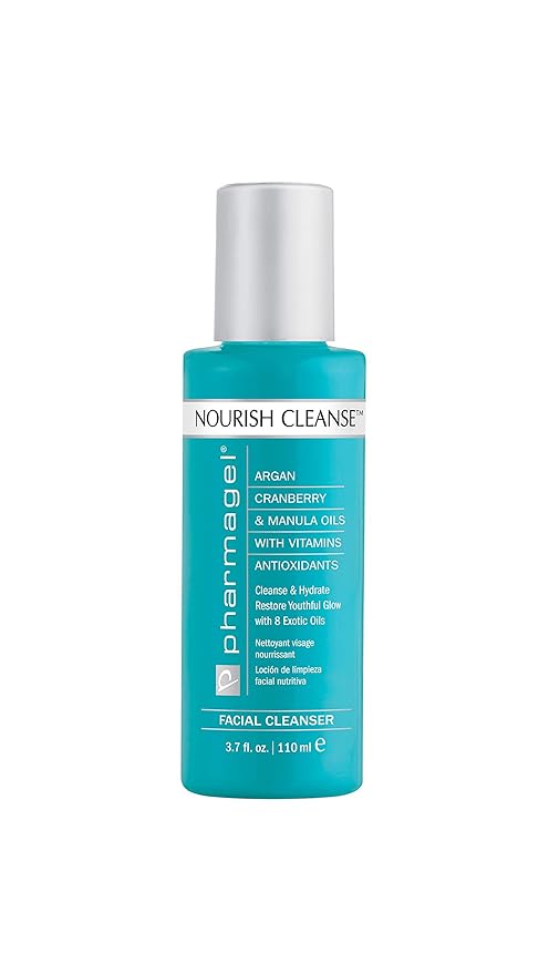 Pharmagel Nourish Cleanse Hydrating Facial Cleanser | Face Cleanser & Makeup Remover | Natural Face Wash for All Skin Types – 3.7 oz