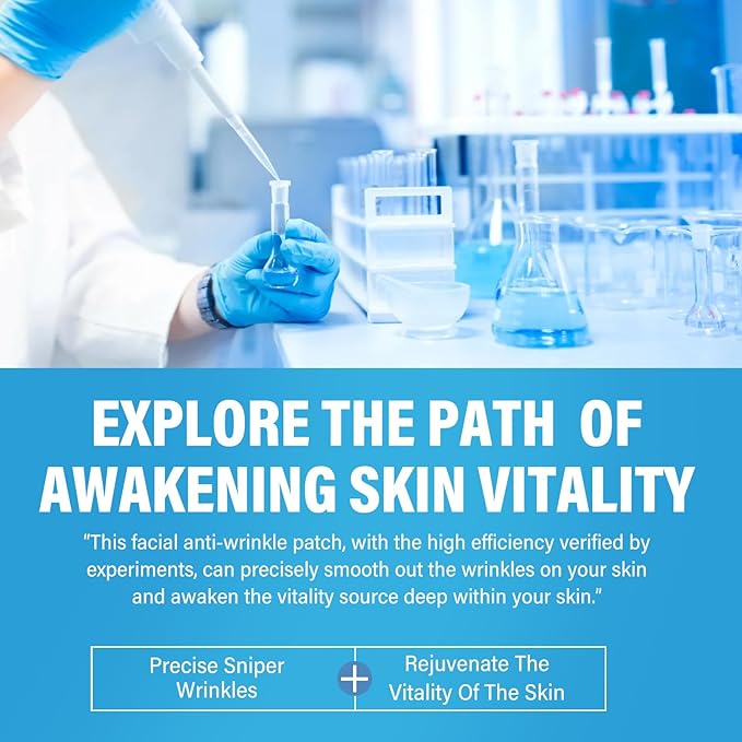 Facial Wrinkle Patches,Anti Wrinkle Patches,Smile Line Patches to Smooth Eye, Mouth and Forehead Wrinkles,100PCS