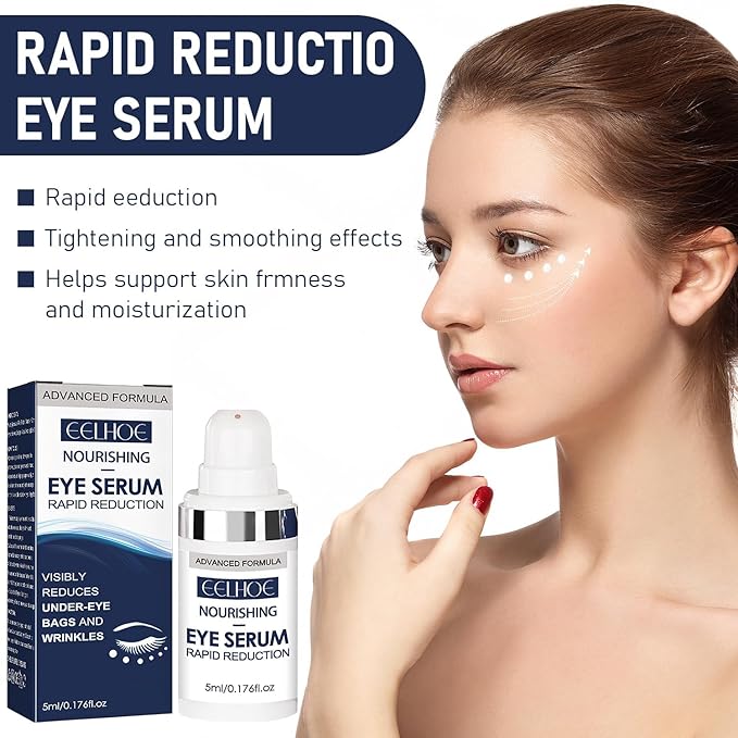 Rapid Reduction Eye Serum, Anti Aging Serum Visibly Reduces Under-Eye Bags, Sunlit Rose- Satin Finish, Nourishing Eye Serum, Suitable For All Skin Type(2PCS)