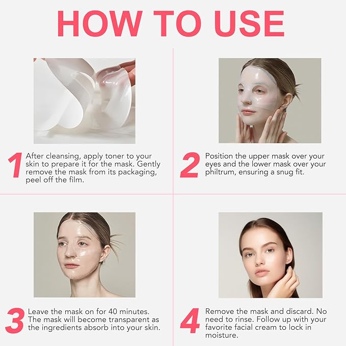 Collagen Face Mask,Collagen Face Mask Overnight,Collagen Mask for Lifting, Firming, and Moisturizing,for All Skin,4 Pack