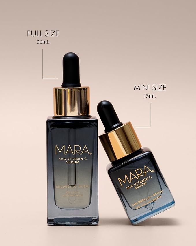 MARA - Natural Chlorella + Reishi Sea Vitamin C Serum | Plant-Based Skin Care | Skin Firming With Moringa + Squalane (0.5 oz | 15 ml)