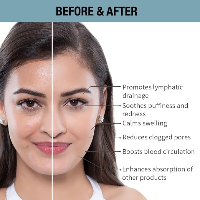 Nykaa Naturals Ice Roller Massage for Face Toning - Reduces Clogged Pores - Improves Absorption and Releases Neck Stiffness - Blue - 1 pc