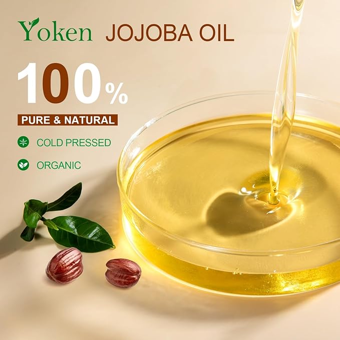 1 Gallon Jojoba Oil EWG Verified - 100% Pure Jojoba Oil Bulk Cold Pressed Unrefined Hexane Free Virgin Golden Jojoba Carrier Oil for Hair Skin Massage DIY Natural Body Moisturizer