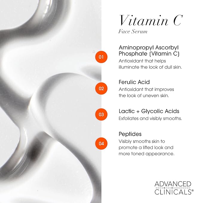 Advanced Clinicals - Retinol Serum For Face, Firming Collagen Serum, Vitamin C Serum Skincare Set, 1.75 Fl Oz, 3pc Set