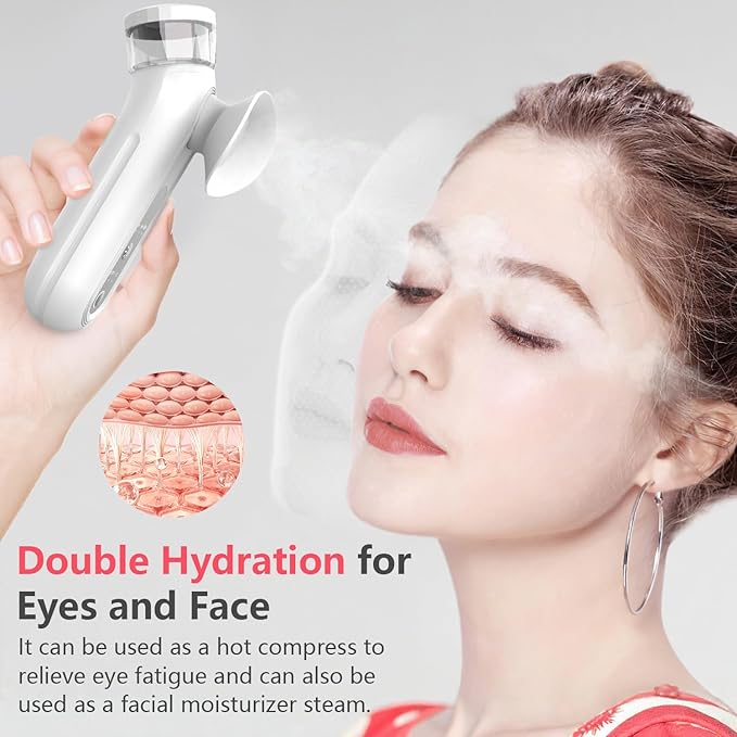 Eye Steamer for Dry Eye, Nano Eye Mist Steam Sprayer, Portable Eye Steam Sprayer, Heated Mist steam Therapy for Dry Eyes Relief, Moisturizing Eye Treatment, Mini Soothing Steamer for Eye Care（1 PCS）