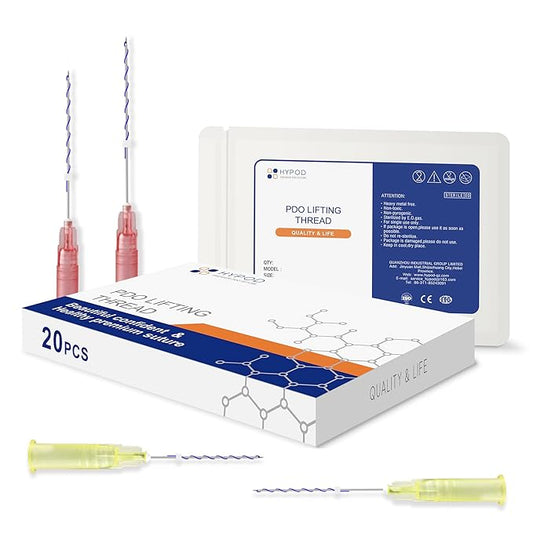 HYPOD Pdo Threads for Face Lift, Pdo Lifting Thread Whole Body Mono Screw Type, Pdo Thread Lift Mono Korea (20PCS-30G*25MM)