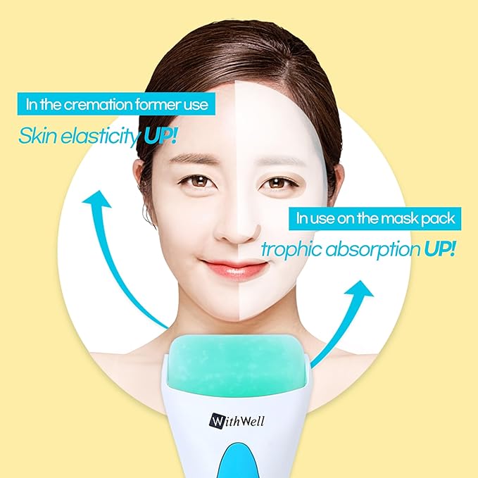 Korean Face Massager Ice Roller for Face and Eyes - Premium Quality, Smooth & Soft Skin Care Beauty Product with Soothing Effects