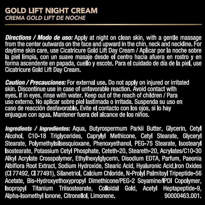 CICATRICURE Gold Lift Anti Gravitational Wrinkles Skin Care Gift Set with Day Anti-Wrinkle Cream + SPF 30 , Night Anti-Wrinkle Cream & Dual Contour Eye and Lip Wrinkle Cream, 3 Piece Set