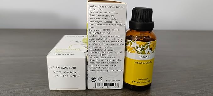 1.01FL.OZ Lemon Essential Oil, Pure Aromatherapy Essential Oils for Diffuser, Humidifier, Scented Oils for Soap, Candle, Bath Bombs Making(30ML)