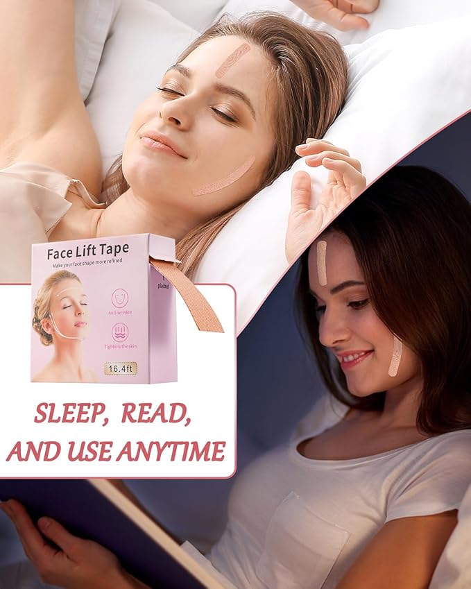 Anti-wrinkle Face Tape,3 Individually Wrapped Boxes of Premium Face Lifting Strap，Skin Tone Skin Tape for Face