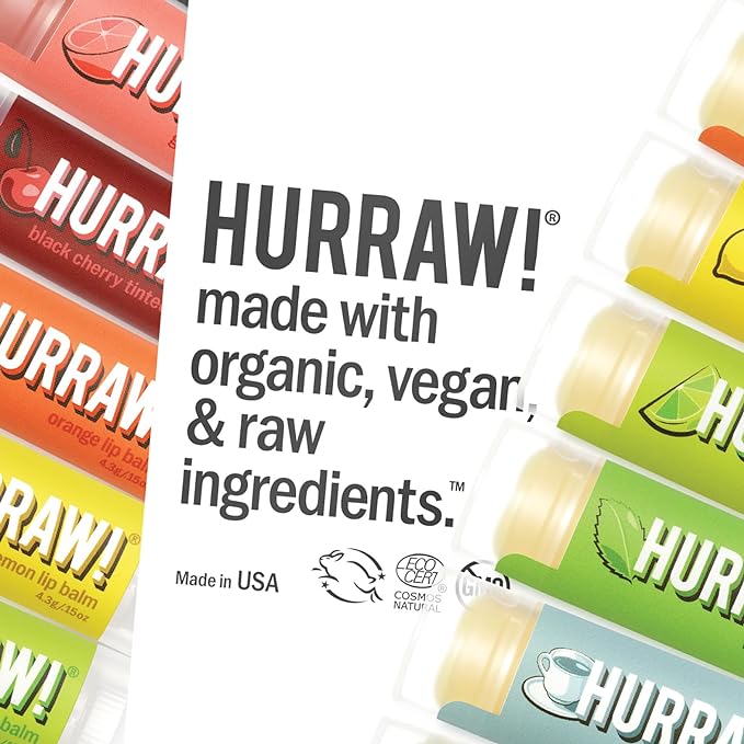 Hurraw! Lime Lip Balm, 2 Pack: Organic, Certified Vegan, Cruelty and Gluten Free. Non-GMO, 100% Natural Ingredients. Bee, Shea, Soy and Palm Free. Made in USA