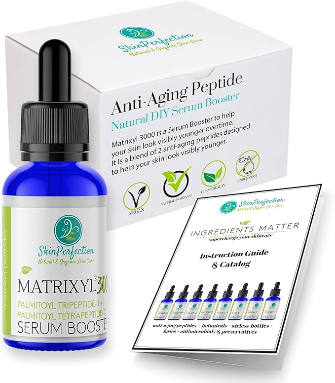 Skin Perfection Matrixyl 3000 Serum for Face Anti Aging - Face Serum for Women Anti Aging with Palmitoyl Tripeptide-1 Tetrapeptide 7 for Wrinkles & Fine Lines - Mix with Any Skincare Product - 0.5oz