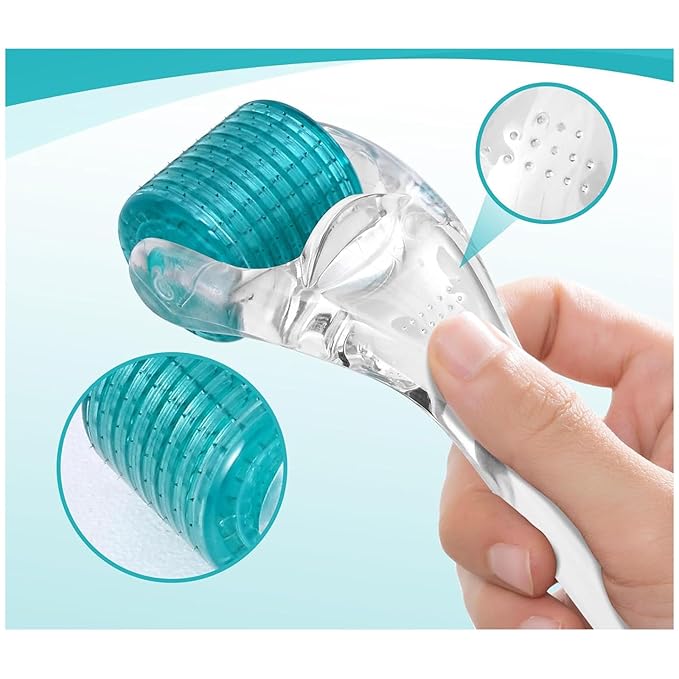 Derma Roller 0.25mm Titanium Microneedling Toolwith 192 Micro Needles & Hygienic Case for Personal Use
