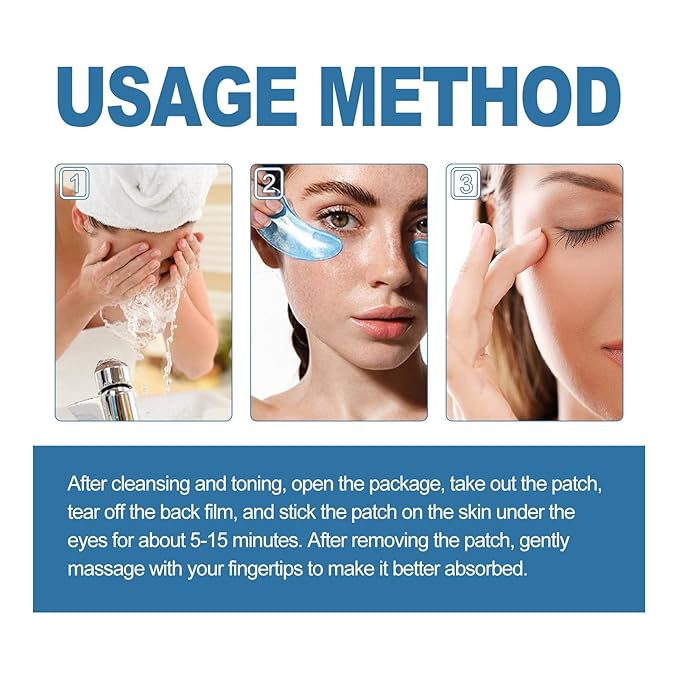 Zetiling 8 Pack Reusable Ice Gel Eye Pad for Puffy Eyes, Hot Cold Eye Mask, Deep Hydration and Anti Aging Effects