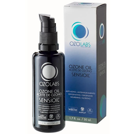 OZOLABS® OZONATED OIL - SENSIOIL© | Certified Organic Ozonated Olive & Sunflower Oils | Deep Hydration & Skin Regeneration | ISO 9001 | 1.7 fl. oz.