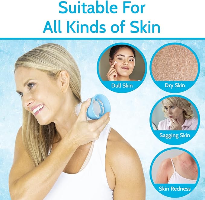 Arctic Flex Ice Cups & Roller - Portable Face Icing Tool, Silicone Massager for Skin Care, Reduces Puffiness & Enhances Beauty