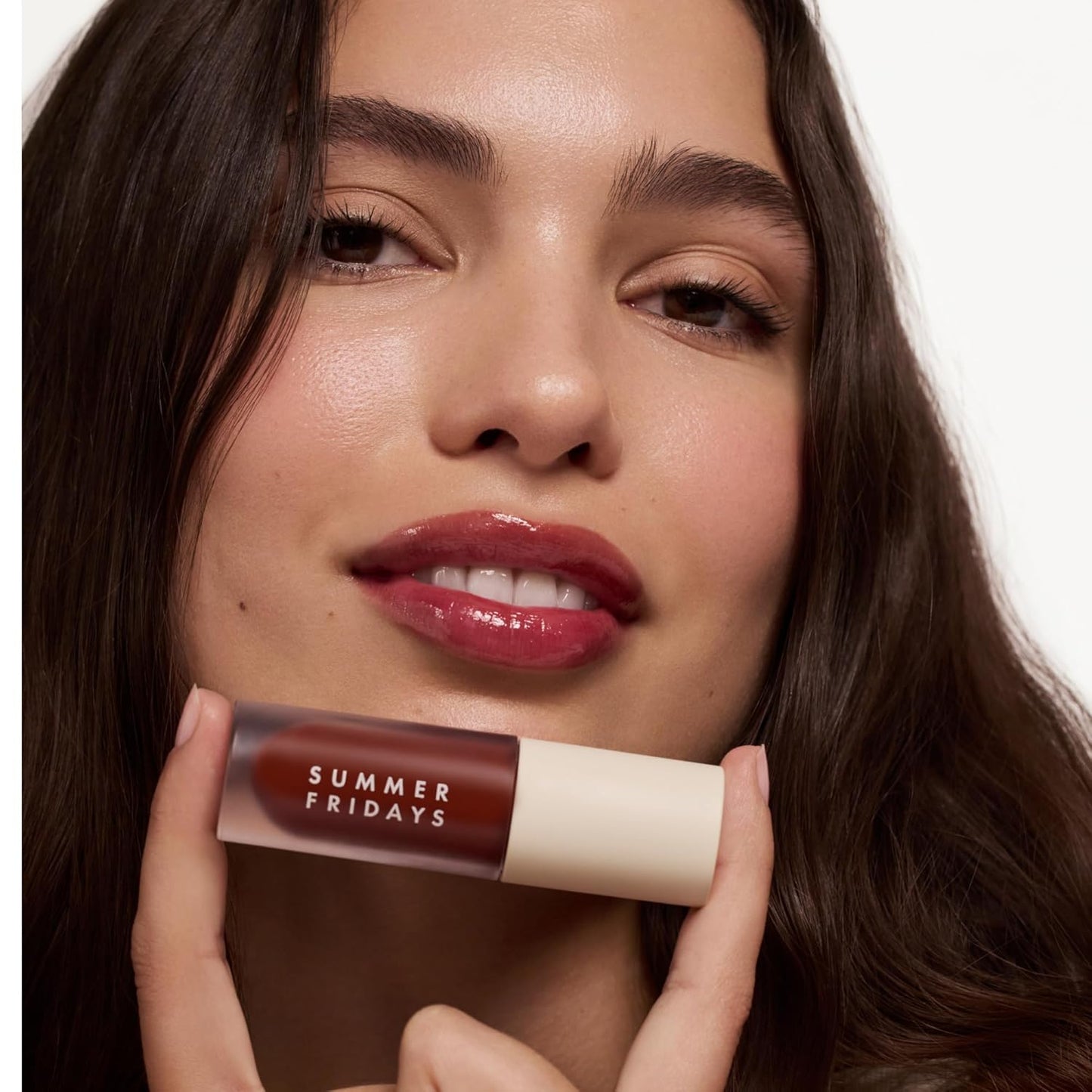 Summer Fridays Dream Lip Oil - Tinted Lip Oil with Moisturizing Sheer Coverage, High-Shine and Deep Hydration - Non-Sticky Formula for Long-Lasting Softness - Midnight Berry (0.15 Oz)