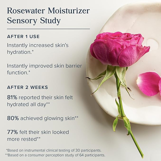 HERITAGE STORE Rosewater Facial Moisturizer and Rose Oil - Fresh Hydration Bundle for Dry to Combination Skin Care - With Hyaluronic Acid and Our Signature Rose Complex - Vegan, Hypoallergenic, 60-Day