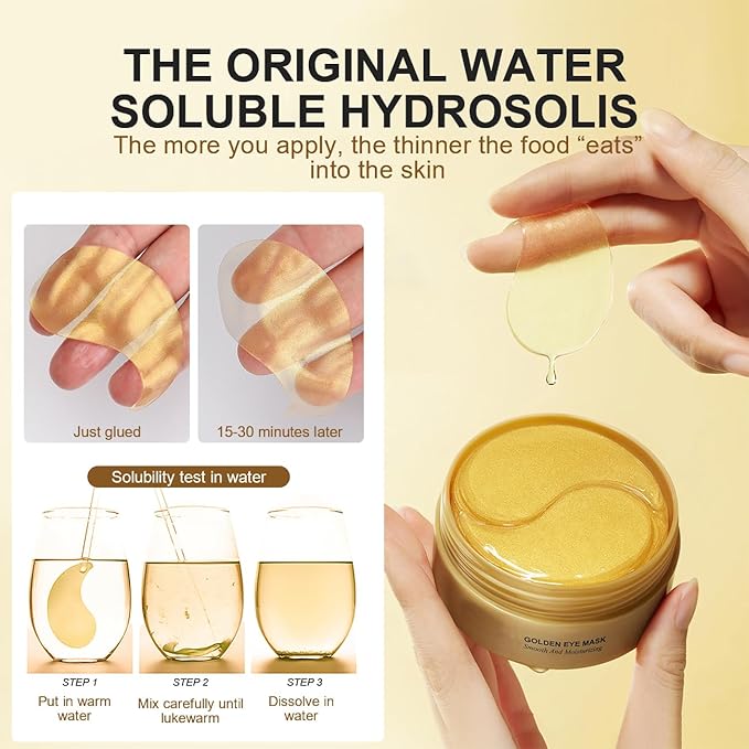 60 PCS Under Eye Patches,Under Eye Patches for Puffy Eyes and Dark Circles,Brightening Eye Masks,Eye Patches with Collagen for Dark Circles,Reduces Wrinkles and Relieves Pressure