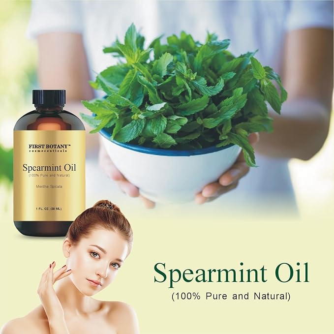 100% Pure Essential Oil - Premium Oil for Aromatherapy, Massage, Topical & Household Uses - 1 fl oz (Spearmint)