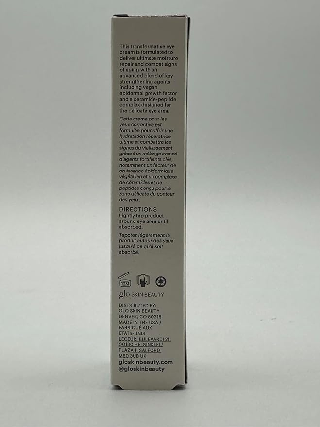 Glo Skin Beauty Bio-Renew EGF Eye Cream - Epidermal Growth Factor Cell Repairing Eye Cream, Combats Signs of Aging By Repairing, Hydrating & Firming Skin