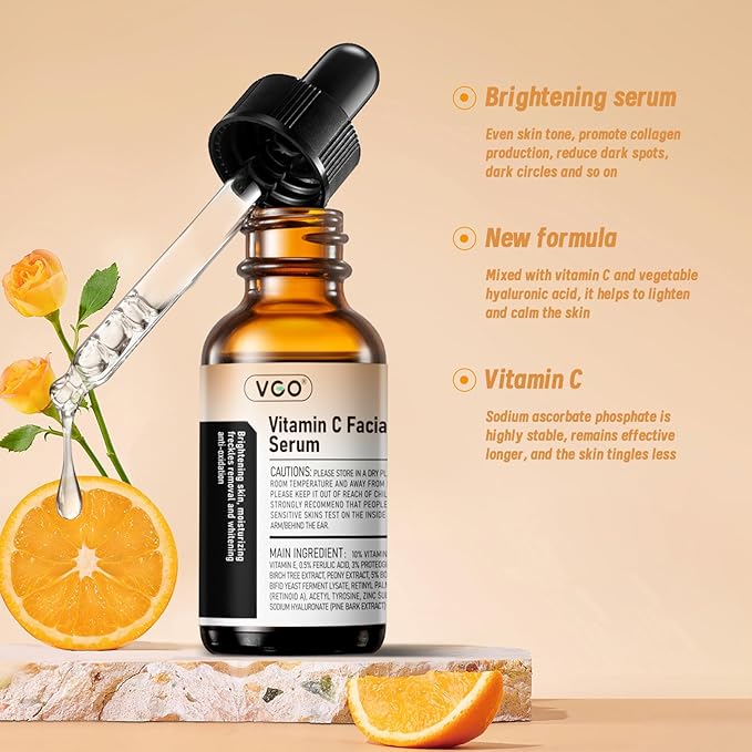 VGO Vitamin C Vitamin E Facial Serum, 30ml / 1.01oz