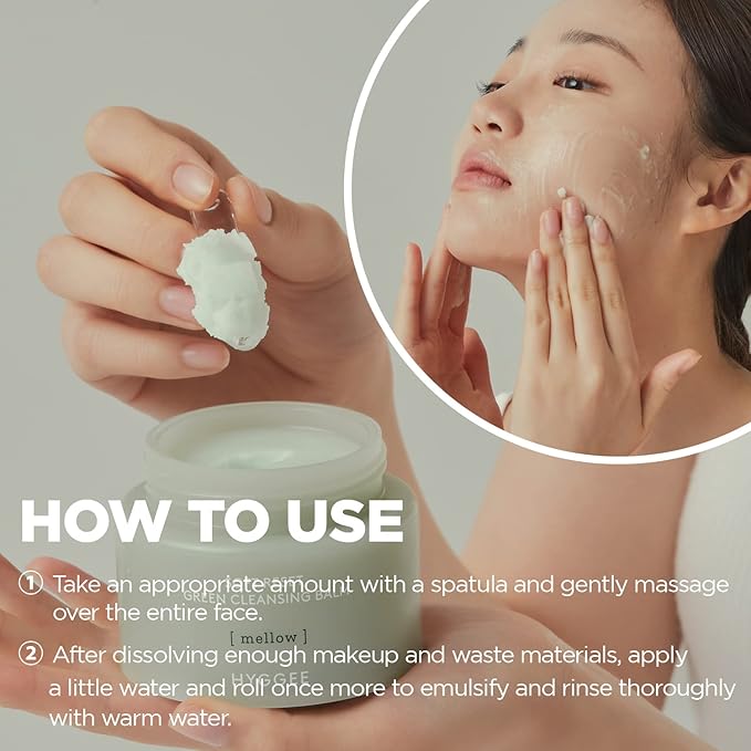 Soft Reset Green Cleansing Balm - Vegan Gentle Makeup Remover Sherbet Cleanser - Milky Oil Based Cleanser - Tea Tree Extract & Jojoba Oil - Hypoallergenic for Sensitive Skin, 3.38oz.