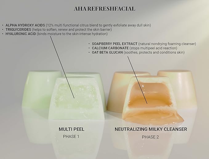 Smooth & Brighten System Collection, Activator with AHA Facial & Vitamin C Concentrate, Skin Renewal Trio, Skin Care Routine,Suitable for Dry Skin, Gift Bundle/Starter Kit