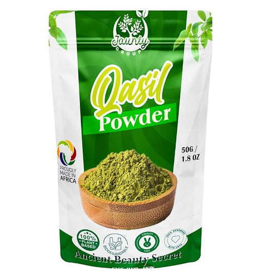 Jaunty Qasil Powder 50 grams - Authentic African | Plant Based Mask | Deep Cleansing | Beauty Secret | Ethically Sourced from Somalia All Skin Types