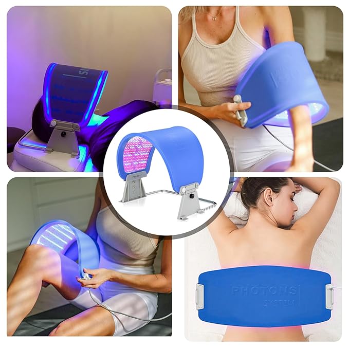 ZOVIE Infrared Light Therapy LED Facial Light Therapy Mask-Photons Facial Skin Care Machine LED Beauty Mask-Flexible Led Light Therapy(Navy-Blue)