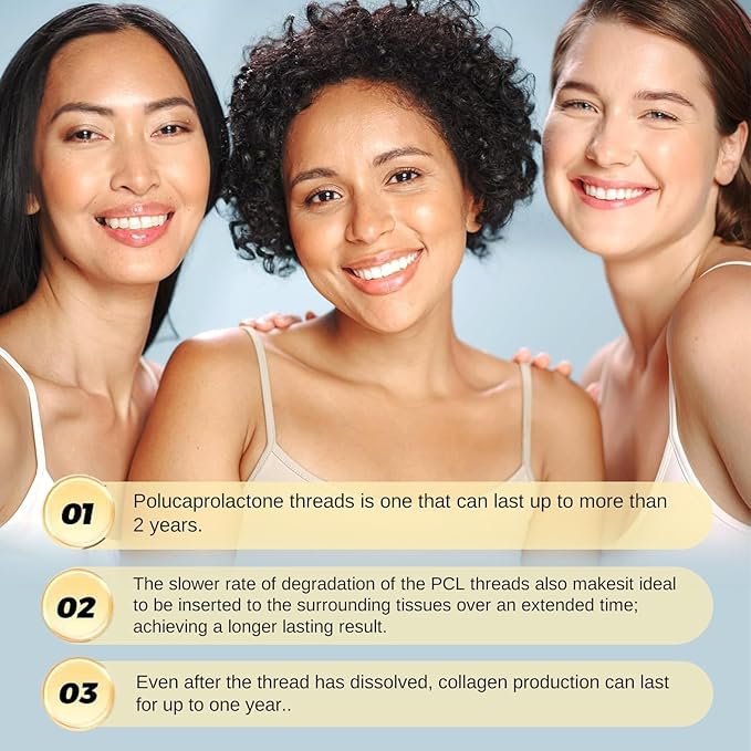 ACADA Pcl Threads for Face, Pcl Screw Threads 30G25mm, Anti-Aging, Pcl Threads Sharp, Long-Lasting Skin Rejuvenation and Firming, 20Pcs