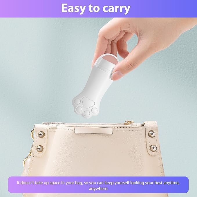 Face Roller oily skin oil absorbing massage tool, natural volcanic stone reusable facial skin care tool 2 packs，easy to carry, control the oiliness of the face (pink and white)