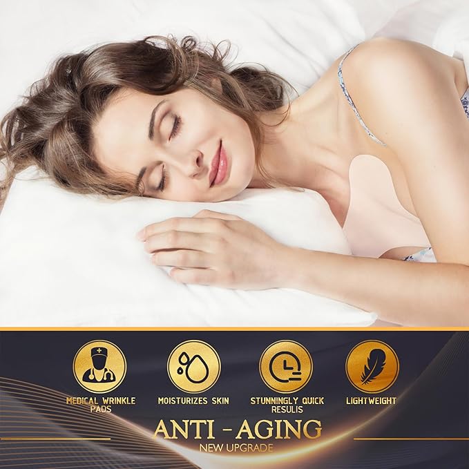 Chest Wrinkle Pads, Silicone Patches for Wrinkles-2 Pcs Anti Wrinkle Patches for Decollete & Cleavage, Reusable Anti Aging Overnight Wrinkles Patches While Sleeping 14