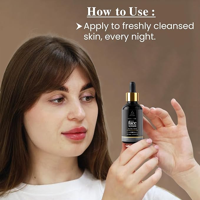 AIJAZ ASLAM Sylver Night Face Serum – 30ml (1.01 fl Oz) – Enhanced with Silver Flakes & Gold Extracts - Anti-Aging - Maintains Healthy Skin – Deeply Nourishes – Best for all Skin Types