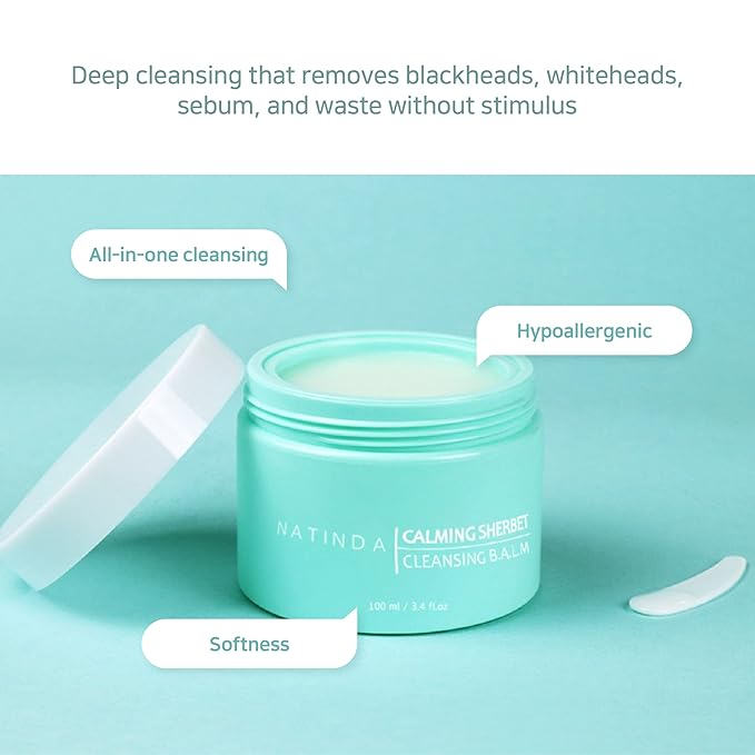 Q.REST NATINDA Centella & Green Tea Extract Skin, Face Makeup Cleansing Balm Melting Balm to Oil Remover Moisturizing Niacinamide