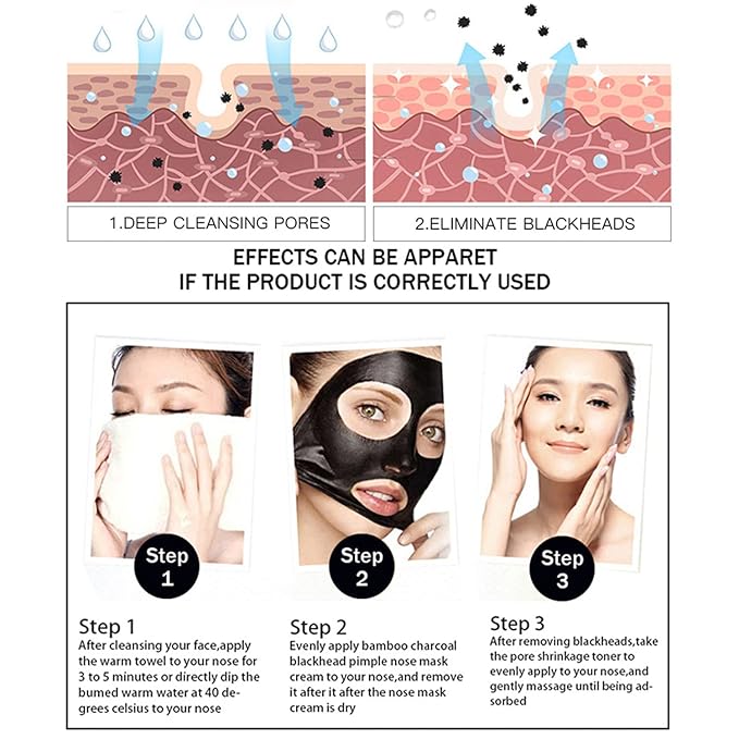 AICHUN BEAUTY Bamboo Charcoal Peel Off Mask Complex Rejuvenating System Deep Cleansing Exfoliating Hydrating 120ml/4.06fl.oz