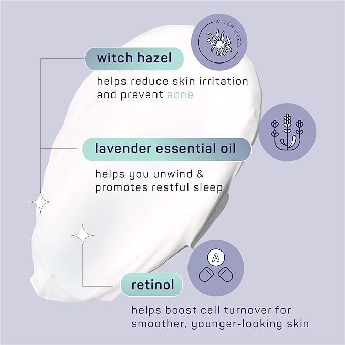 SpaLife Repairing Night Face Cream – For Fine Lines, Wrinkles, Dull Skin, Uneven Tone & Loss of Elasticity with Witch Hazel & Lavender Essential Oil – Anti-Aging Moisturizer