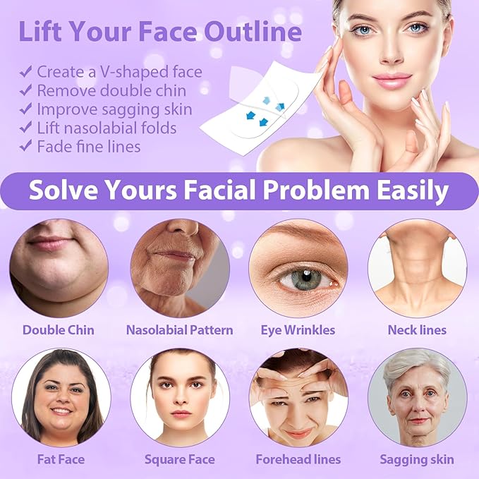 Face Tape Lifting Invisible,200PCS Face Lift Tape Invisible Neck Tape Face Lifter Tape Facelift Tape for Makeup Tape Instant Face Lift Facial Tape for Sagging Skin Double Chin