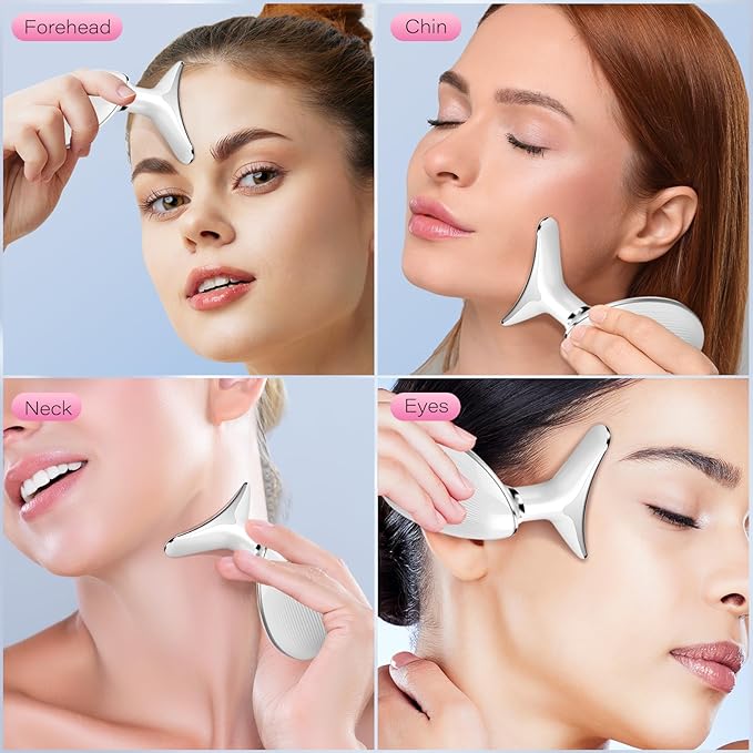 YourMate Face & Neck Massager for Skin Care 3 in 1 Facial Tools Skin Boosting Skin Tensions Reduce