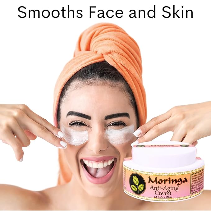 Moringa Anti Aging Cream 13 Natural Herbs with Antioxidants 3.4 oz