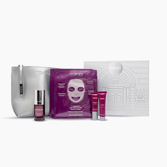 111Skin Precision Repair Edit Giftset, Includes Eye Lift Gel NAC Y2, Repair Serum NAC Y2, Day Cream NAC Y2 & Bio Cellulose Face Mask, Plump Skin & Fight Free Radical Damage, 7 Piece Set
