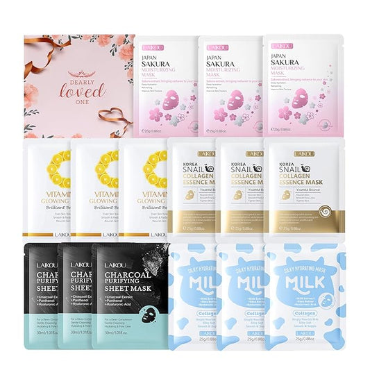 Face Mask, Korean Face Mask, Collagen Mask, Facial Mask for Glass Skin Hydrating, Moisturizing and Firming 25ml/30ml 15pcs