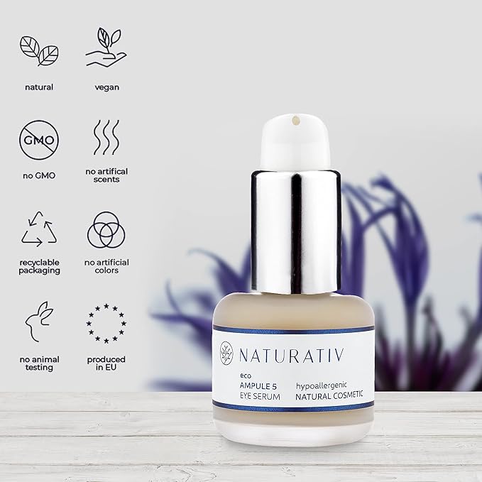 Ecoampoule 5 Serum | Eye Serum | Extensive hydration & Reduce Fine Line, Tightens | Hyaluronic Acid, Cornflower Water, Caffeine | 30 ml