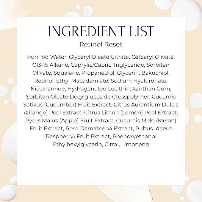 Tru Alchemy Retinol Reset Revitalizing Retinol Serum for face - Wrinkle Appearance Serum & Retinol Cream for Face w/Bakuchiol, Niacinamide for Overnight Renewal w/Long-Term Radiance - 1 fl oz