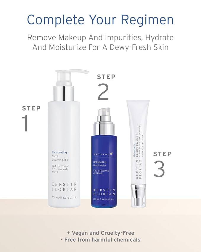 Kerstin Florian Neroli Water Face Mist | Orange Blossom Aromatherapy Spray | Hydrate & Refresh Skin with Probiotics & Peptides | All Natural | Vegan | Cruelty Free (3.4 fl oz)