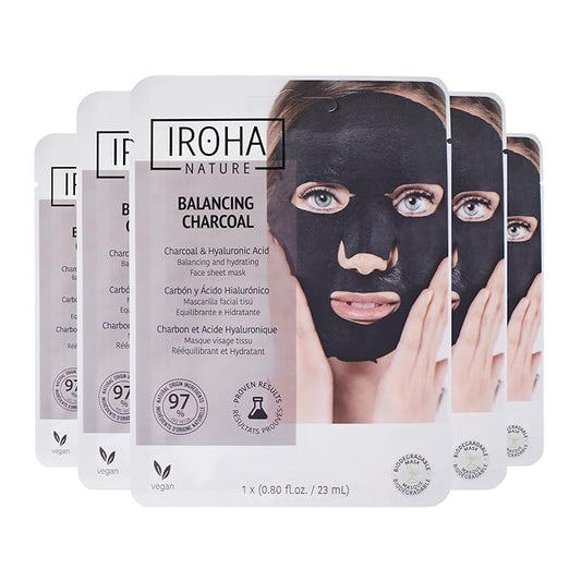 Face Mask for Skin Care with Activated Charcoal - Pack of 5 pieces